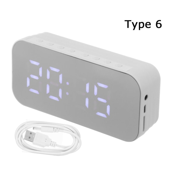 Digital väckarklocka Nummer Tabellklocka 6