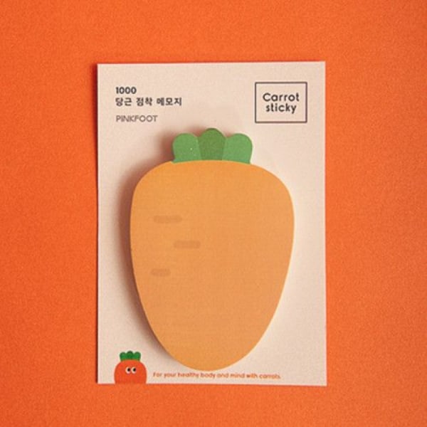2stk Sticky Notes Gulerod Memo Note LARGE LARGE large