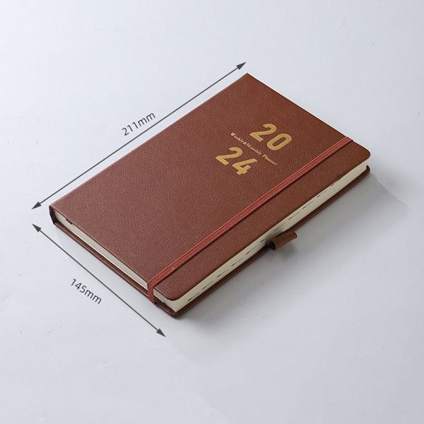 Tidsplan Bok Agendabok BRUN Brown