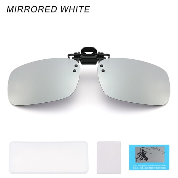 Clip-on solbriller Polariseret MIRRORED WHITE MIRRORED WHITE Mirrored White