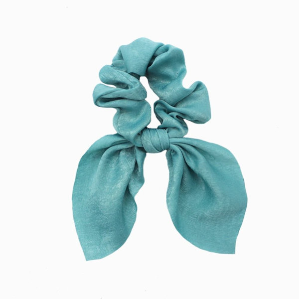 5 stk Silke Scrunchie Bowknot Hårreb LYSEBLÅT light blue