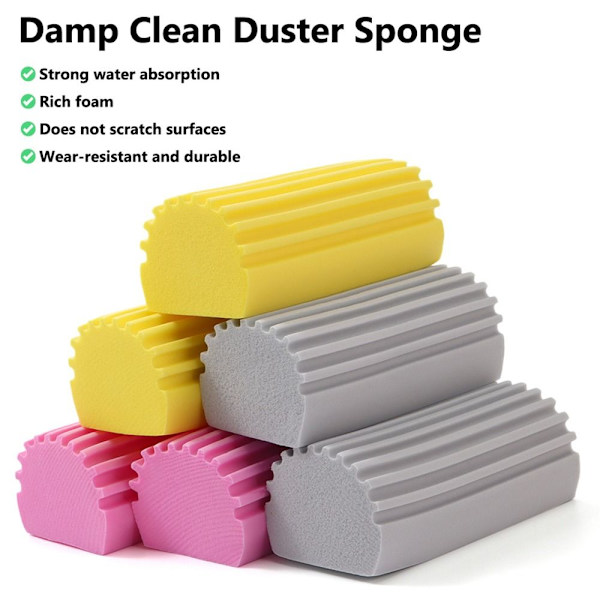 Magical Dust Cleaning Svampe Fugtig Ren Duster Svamp GUL 2 Yellow 2 Pcs-2 Pcs