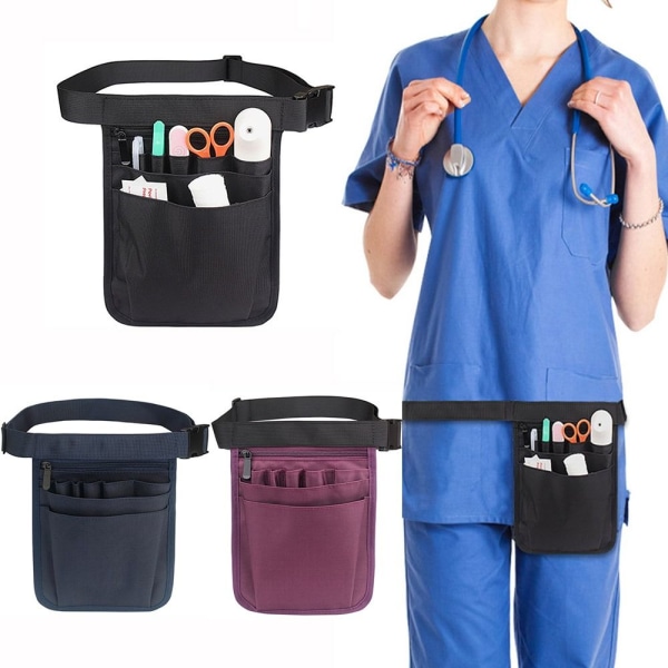 Nurse Organizer Bag Midjeveske SVART Black