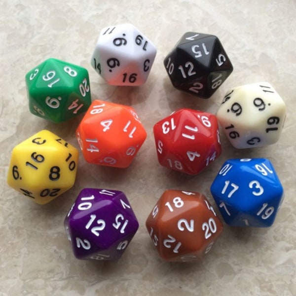 10 Stk/sæt DND Terninger Polyhedral Terninger SORT SORT black