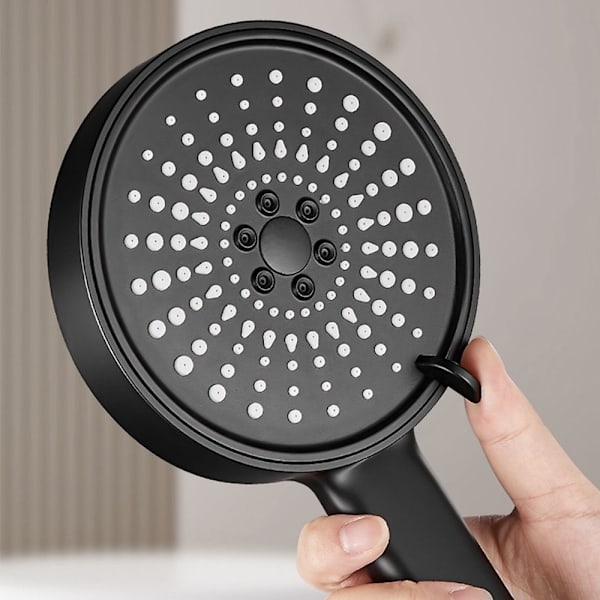 12,5cm Dusjhode Vannbesparende sprinkler SORT black