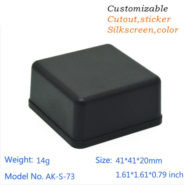 Elektronisk projektæske Vandtæt dæksel Projekt SORT 66X43X17MM Black 66x43x17mm