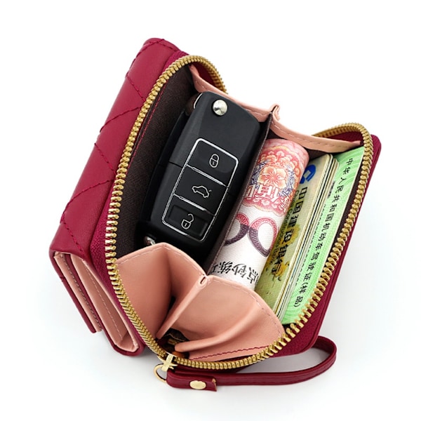 Broderad Love Wallet Myntväska ROSA Pink