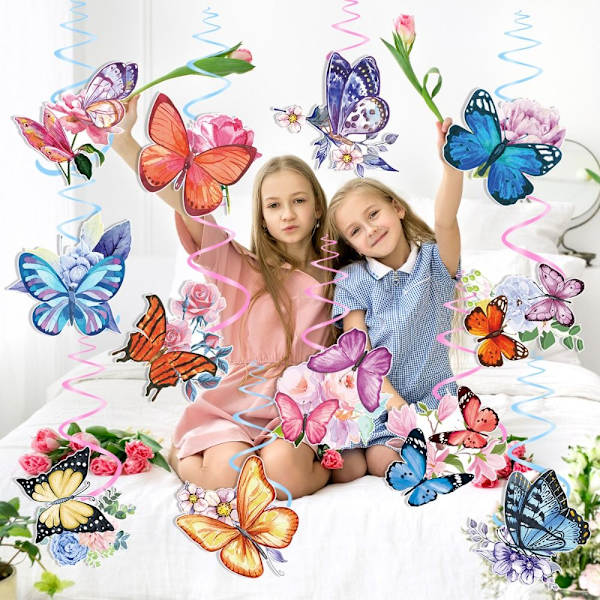 24 kpl Butterfly Party Decor Perhonen riippuva koriste 24PCS