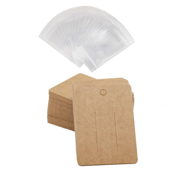 50ST Barrette Packaging Card Hårnål Display Boardcard BRUN brown