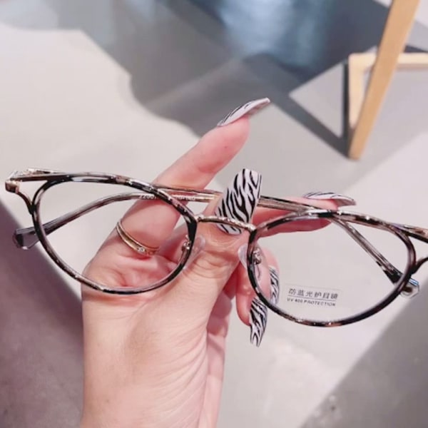 Anti-Blue Light Briller Overdimensionerede briller LEOPARD PRINT Leopard print