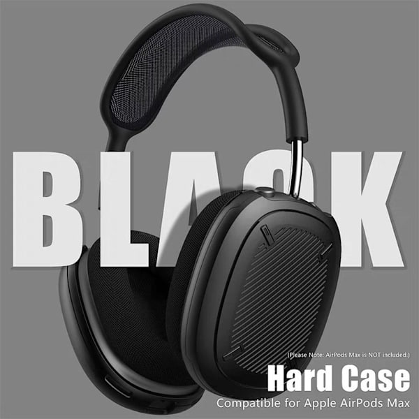 1 Par Beskyttelsesetui Cover Ørekopbetræk SORT-SORT black-black