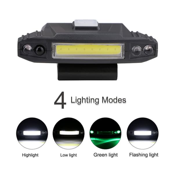 COB Induksjon Hat Clip Light Cap Led Clip-On hodelykt