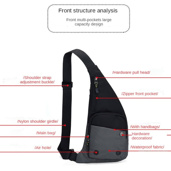 Skuldertaske Outdoor Pack GRÅ Grey