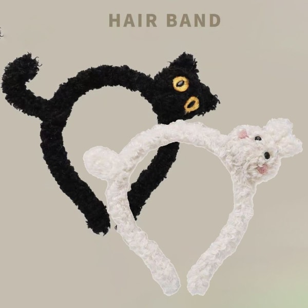 Cat Hair Hoop -hiuspanta MUSTA black