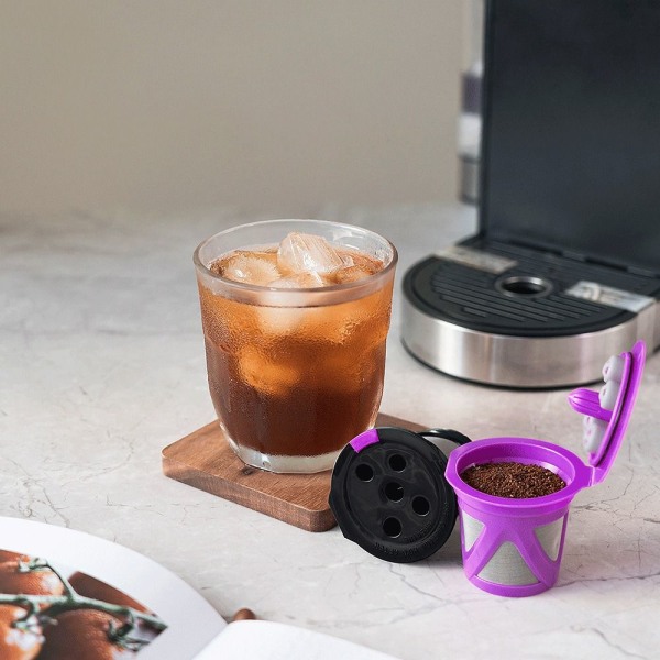 Kaffekapsler Kop genopfyldelige filtre LILLA 1 1 Purple 1-1