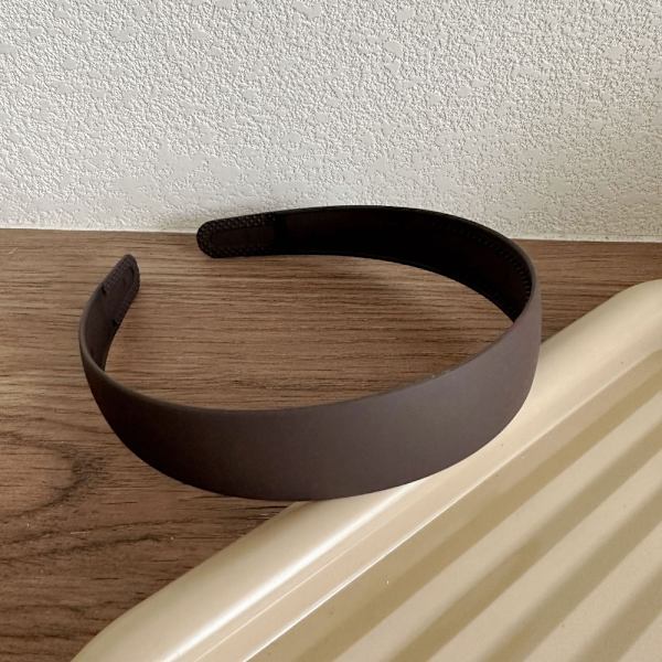 2 STK Bredt pandebånd Solid Hårbånd KAFFE coffee