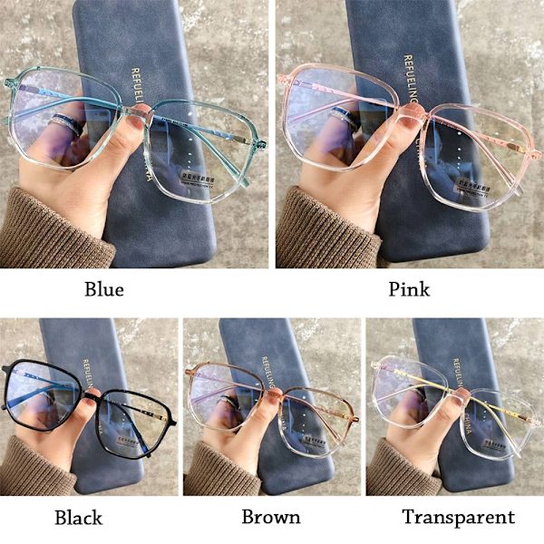 Anti-Blue Light Briller Overdimensionerede Briller BRUN Brown