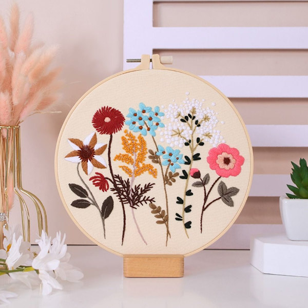 Blomsterbroderisats korsstygn B B B