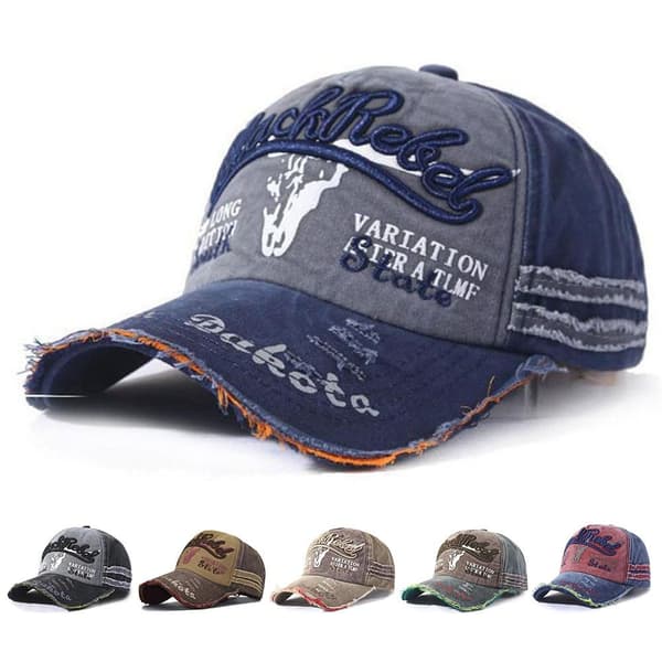 Broderte baseballcaps, distressed falmet caps, KAFFE coffee