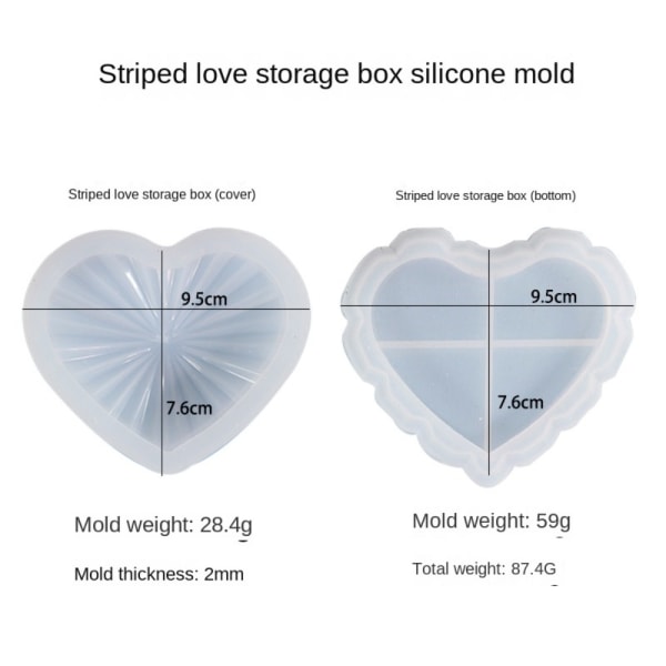 Love Storage Box Mold Korut Box Mold Silikoni mold