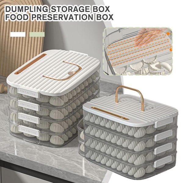 Dumpling Box Mat Förseglingsbox VIT ETT LAGER ETT LAGER White One Layer-One Layer