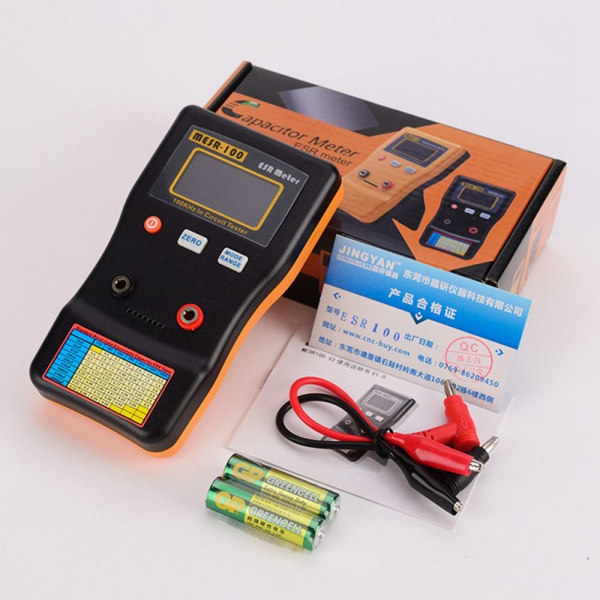 Kondensatortester ESR Kapasitans Ohm Meter Auto-rangering