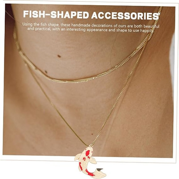 10 Stk Peace Fish Charm Pendant Emalje Dyreform Pedant