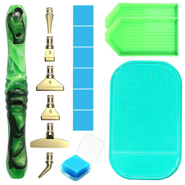 Harts diamond painting penna legering ersättning pennhuvuden Green-Gold