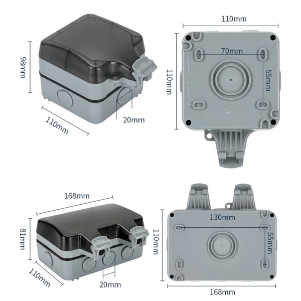 Socket Box Switched Socket 3 3 3