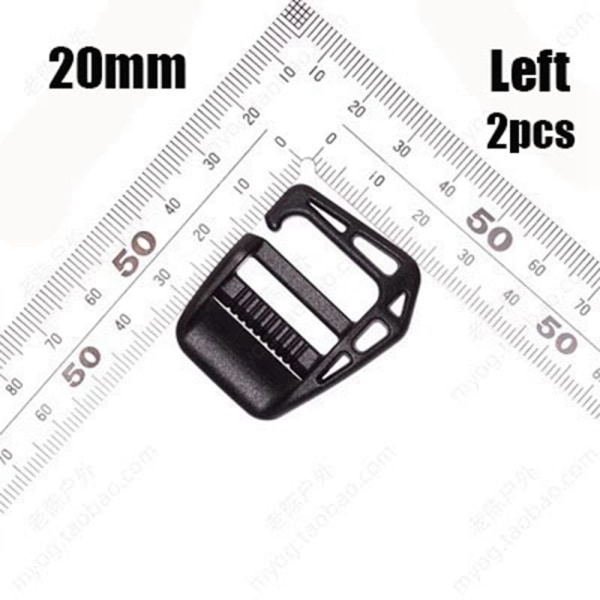 2kpl Nauhahihna Solki Liukukiinnike 20MMLEFT LEFT 20mmLeft