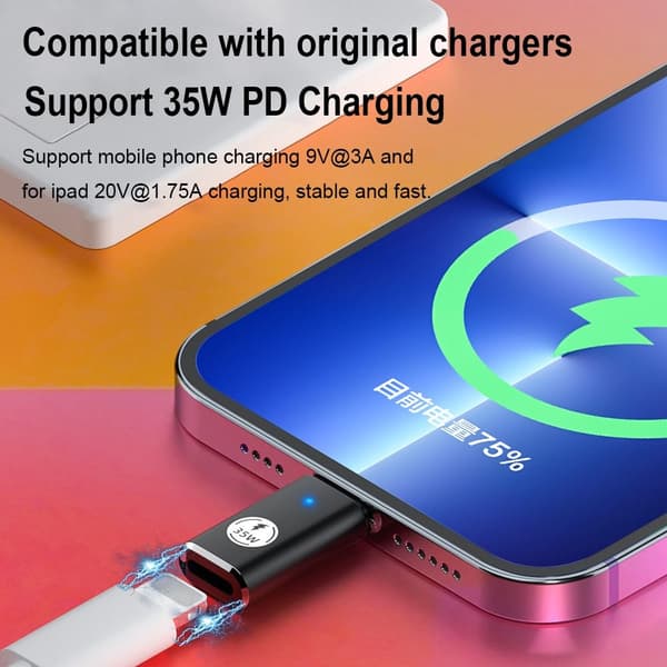 USB Type C til Lighting-konverter Telefonadapter SØLV Silver