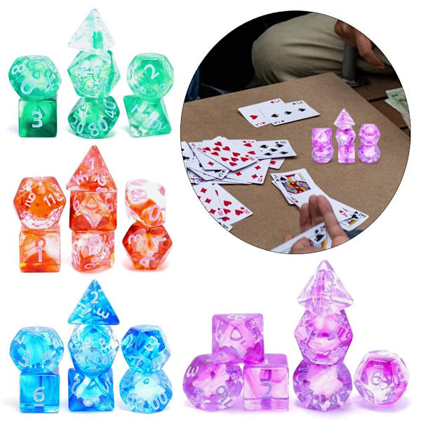 7kpl/ set DND Dice Polyhedral Dice GREEN GREEN Green