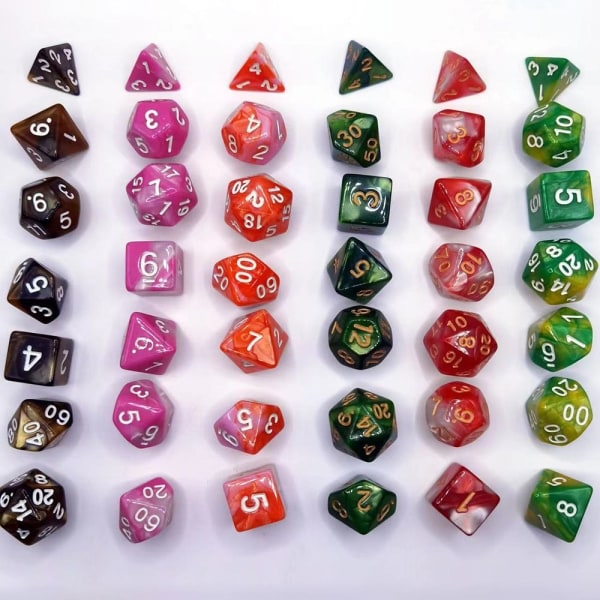 7 kpl / set DND Dice Polyhedral Dice 07 07 07