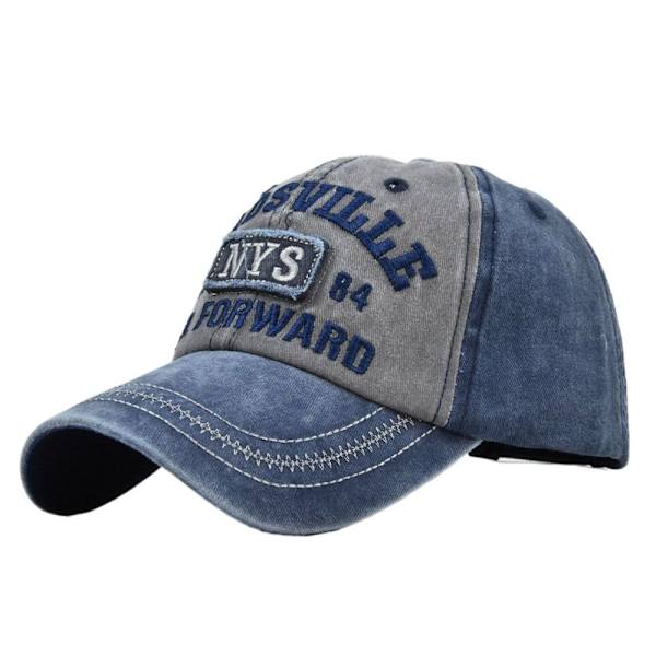 Brevbroderi Baseballkepsar Distressed Faded Hats NAVY&WINE navy&wine red