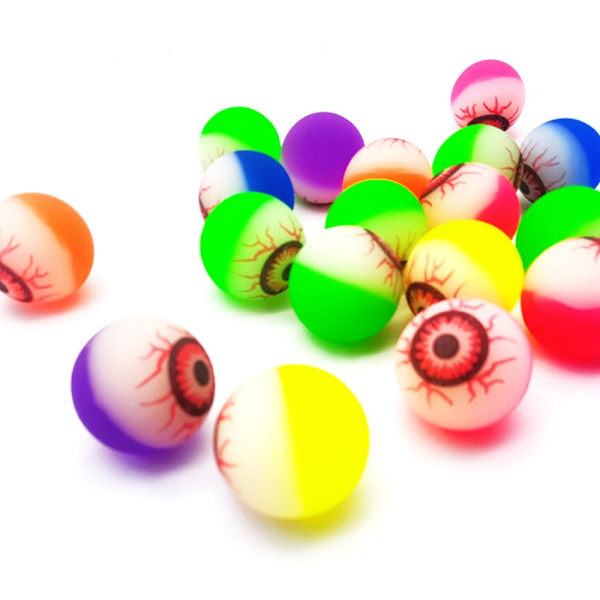 10 stk Bouncy Eyeball Bouncy Ball Halloween Terror Prop Color Random