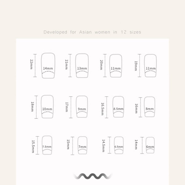 24 stk. False Nails Short Square W361 W361 W361