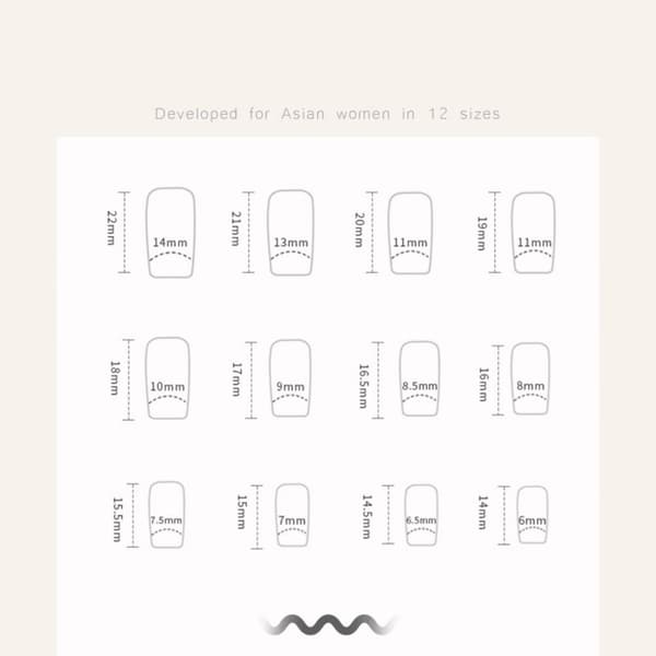 24st False Nails Short Square W385 W385 W385