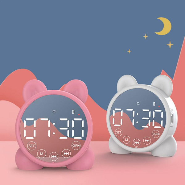 Trådlös Bluetooth -högtalare Smart Alarm Clock Audio GRÖN Green