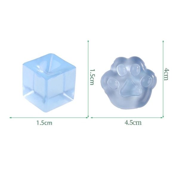 10st Isblock Stressboll Leksak Dekompression Ice Cube BLÅ Blue Cube