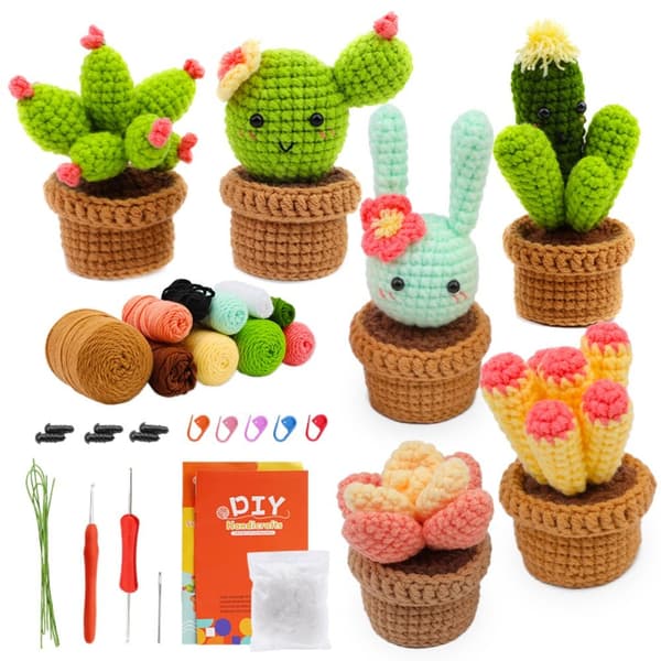 Hæklesæt til begyndere Cactus-hæklesæt A A A
