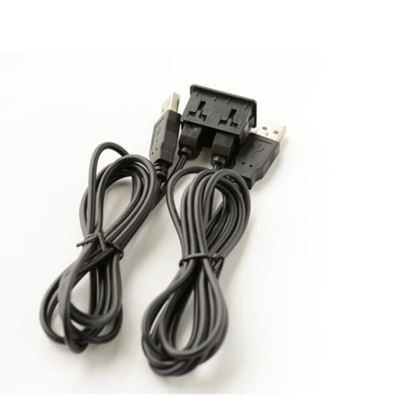 Dobbelt USB-grensesnittpanel Ladeforlengelseskabelkabeladapter 150cm