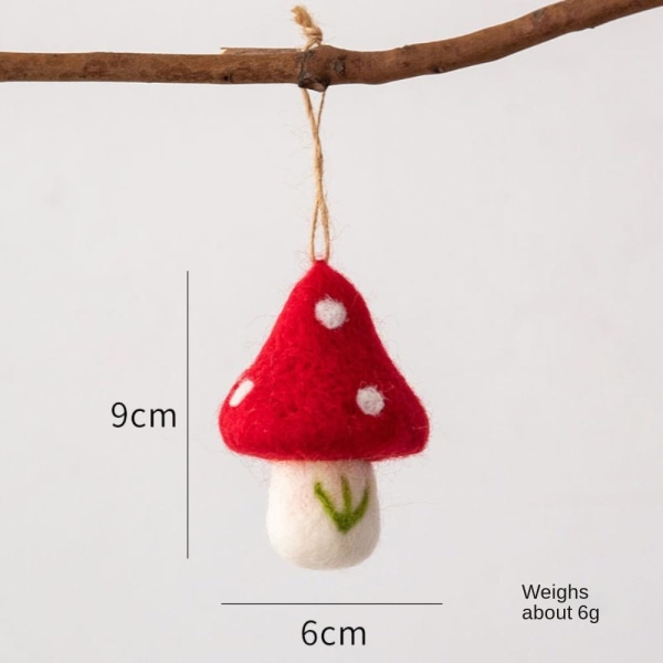 3kpl Mushroom Christmas Riipus DIY Käsintehty 5 5 5