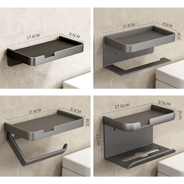 Mjukpappersrullehållare GUN GREY C C Gun Grey C-C