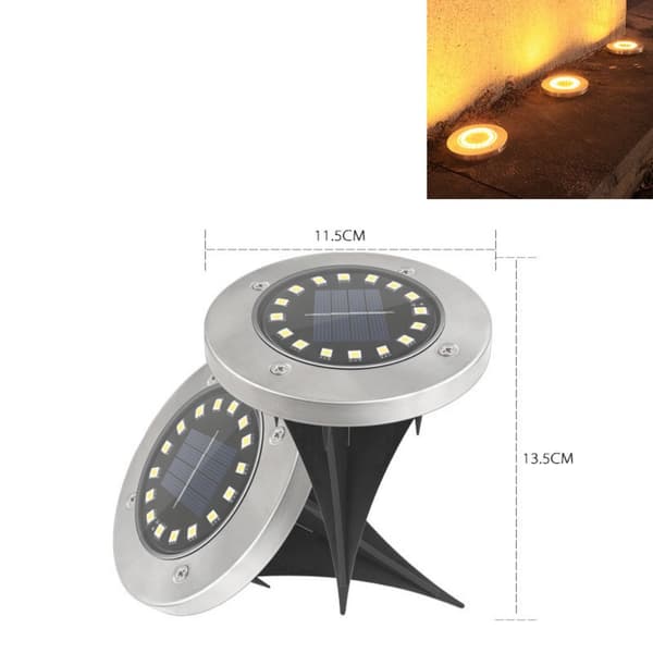 Solar Underground Light 16LED-lampa VIT LJUS VIT LJUS white light