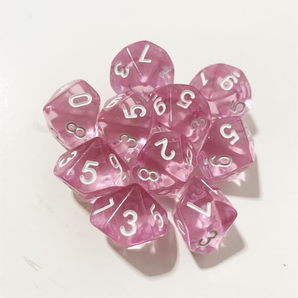 10 Stk/sett DND Terning Polyhedral Terning LILLA LILLA Purple