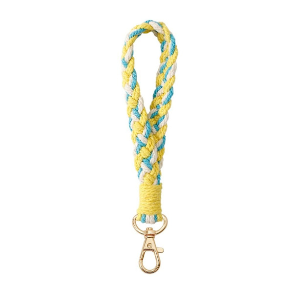 2stk Håndledd Nøkkelring Håndleddsnøkkelarmbånd GUL Yellow