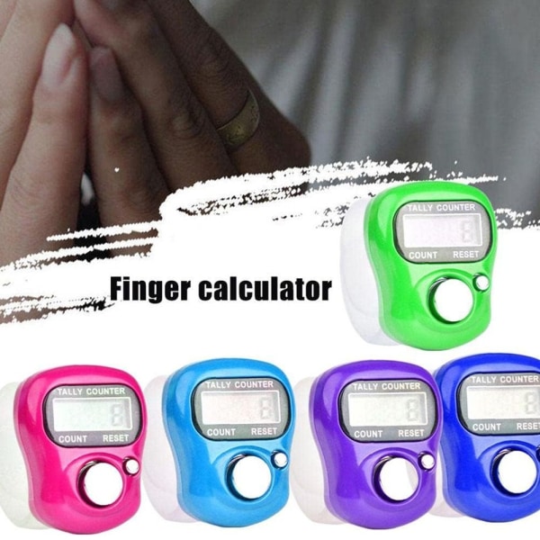 Elektronisk Finger Counter Finger Ring Timer ORANSJE orange