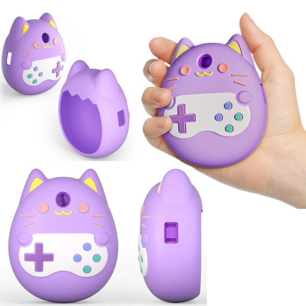 Virtual Electronic Pets Case Game Machine Protection Tamagotchi Pixille purple