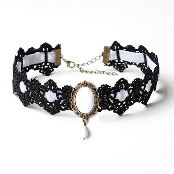 Choker Kaulakoru Velvet Ketju VALKOINEN White