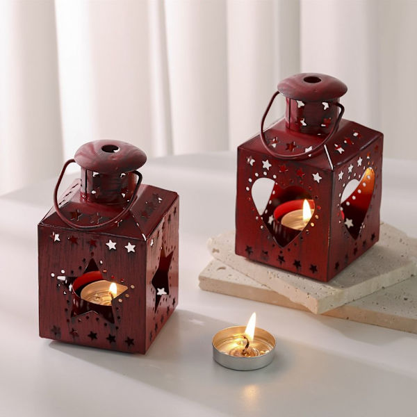 Jern Lysestage Pony Lampe RØDT HJERTE SYMBOL HJERTE SYMBOL Red Heart Symbol-Heart Symbol